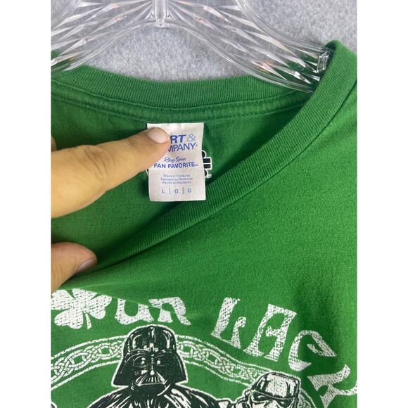 Star Wars Darth Vader T Shirt Men's Size L Green St Patricks Day Funny Tee - Picture 2 of 7
